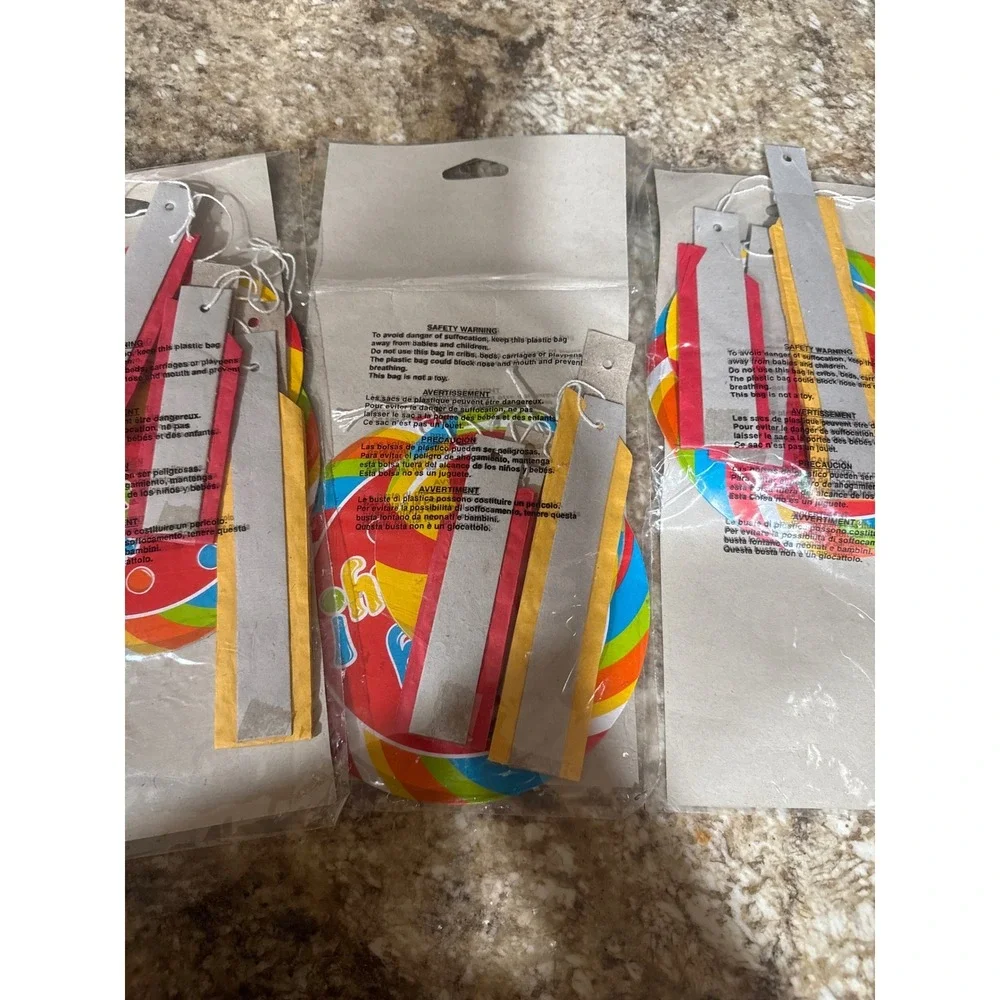 Creative Converting Happy Birthday Tissue Fans Hanging‎ Decorations 9ct ttal